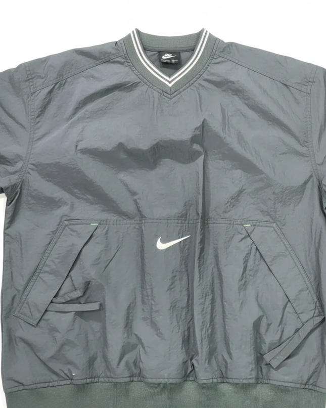 Nike Black Vintage V-Neck Windbreaker Pullover Jacket