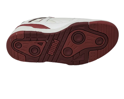 Puma White/Maroon Slipstream Retro Sneakers