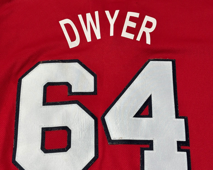 Majestic Red Washington Nationals Dwyer #64 Baseball Jersey
