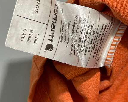 Carhartt Orange Loose Fit Pocket T-Shirt