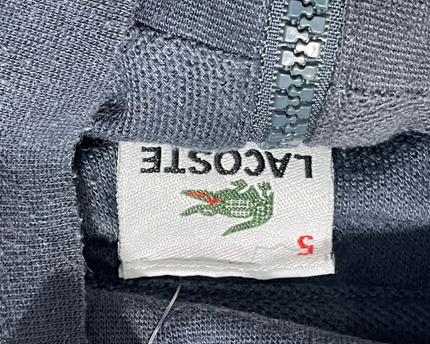 Lacoste Navy Blue Quarter-Zip Piqué Sweater