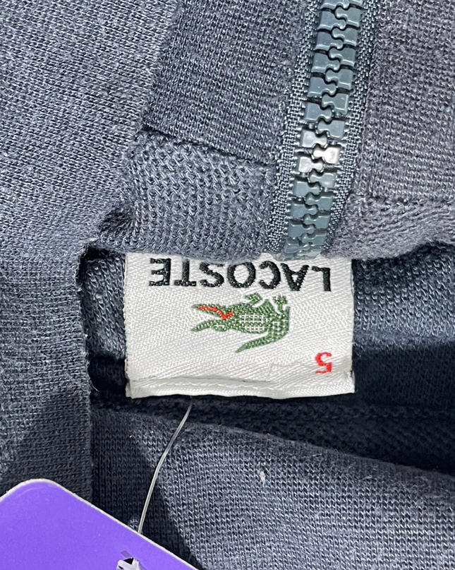 Lacoste Navy Blue Quarter-Zip Piqué Sweater