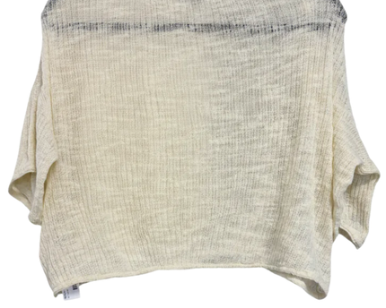 Massimo Dutti Cream Cropped Knit Boxy Blouse