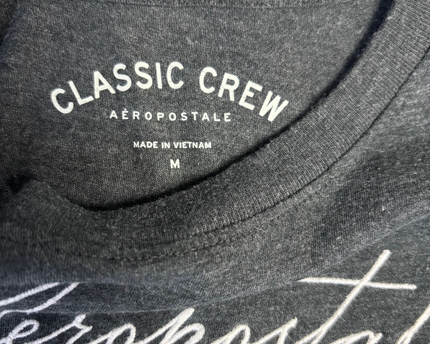 Aeropostale Grey Floral 87 Graphic Tee