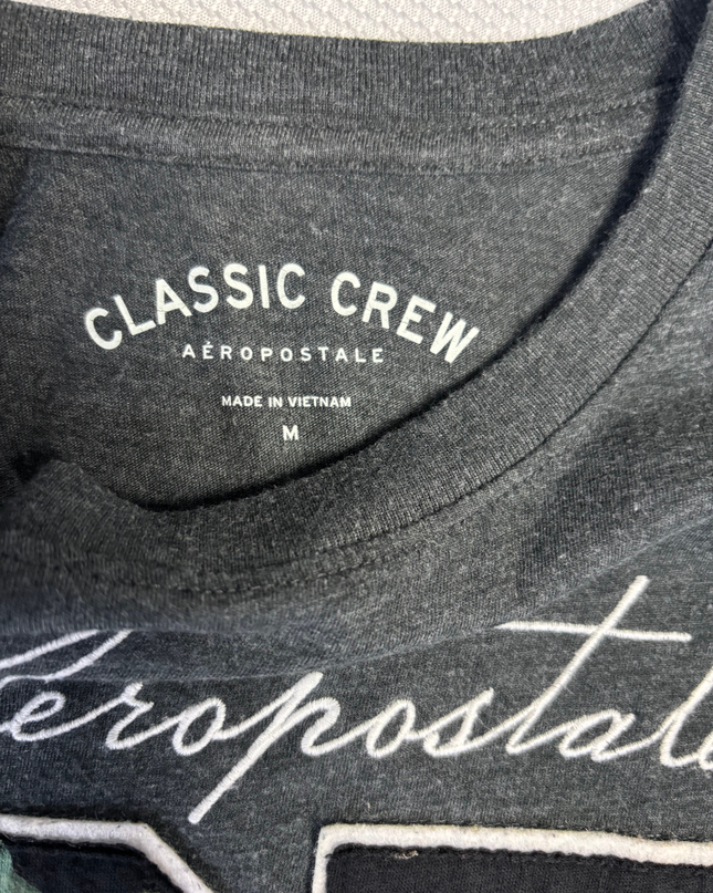 Aeropostale Grey Floral 87 Graphic Tee
