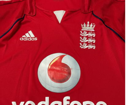 Adidas Red England Cricket Team Long Sleeve Jersey