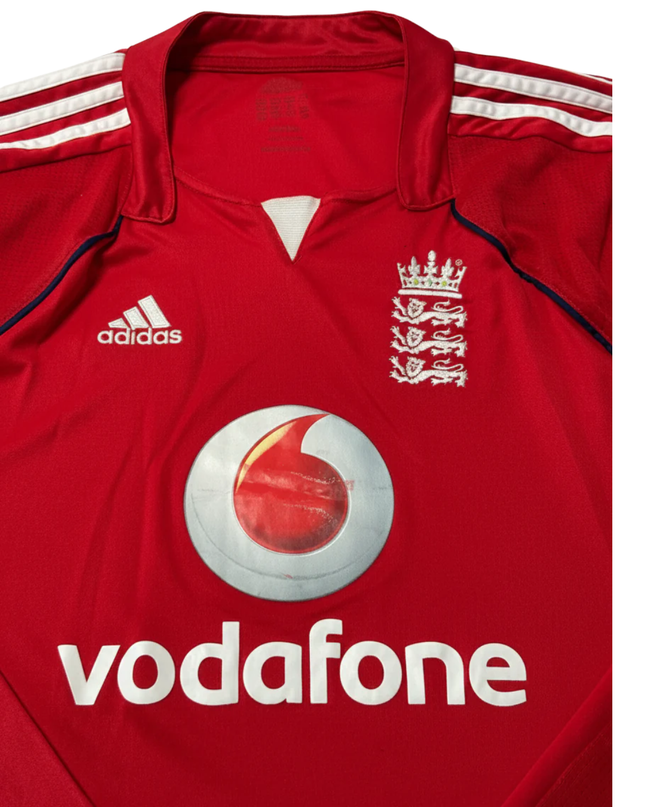Adidas Red England Cricket Team Long Sleeve Jersey