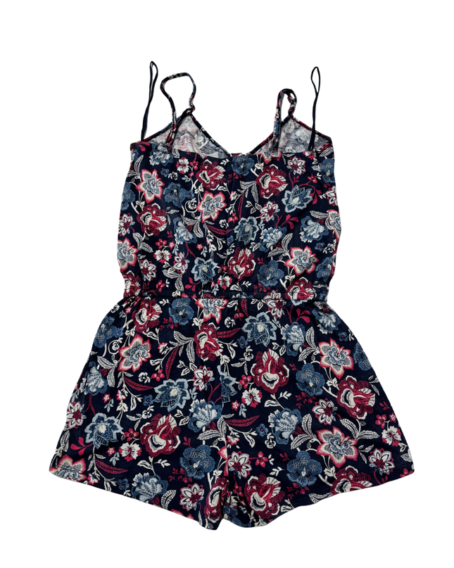 Aéropostale Navy Blue Floral Print Romper