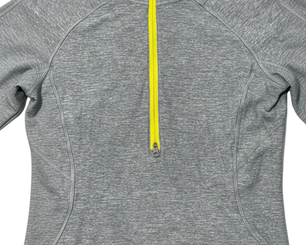 Lululemon Grey Heathered 1/2 Zip Long Sleeve Sports Top