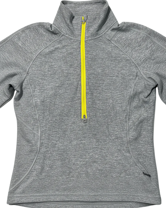 Lululemon Grey Heathered 1/2 Zip Long Sleeve Sports Top