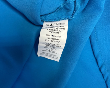 Michael Kors Vibrant Blue Zip-Front Utility Blouse