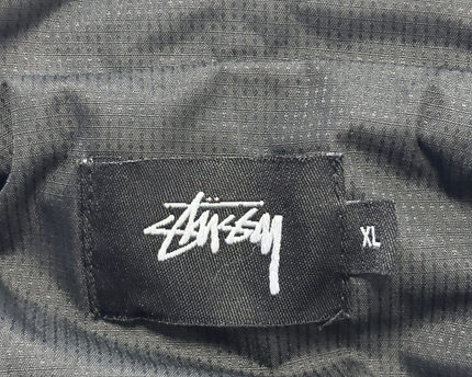 Stussy World Tour Hooded Black Windbreaker Jacket