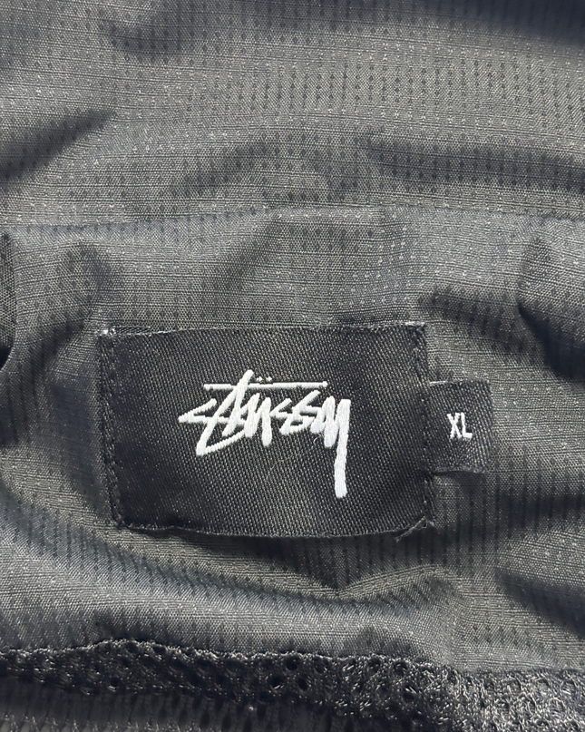 Stussy World Tour Hooded Black Windbreaker Jacket
