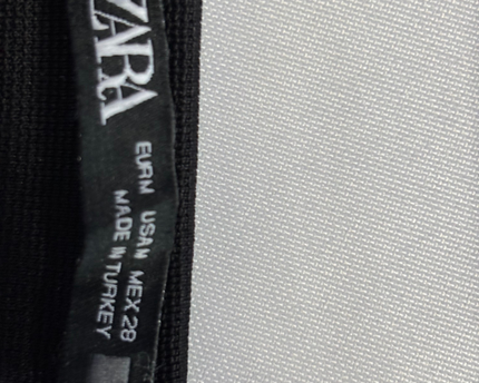 Zara Black Long Sleeve Puff Shoulder Corset Top