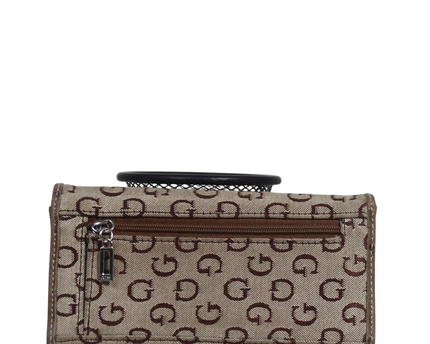 Guess Brown Monogram Logo Wallet Clutch