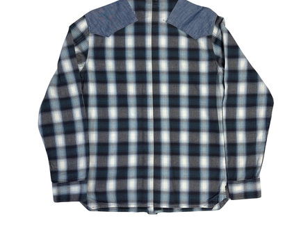 G-Star Raw Blue Plaid Denim Panel Shirt