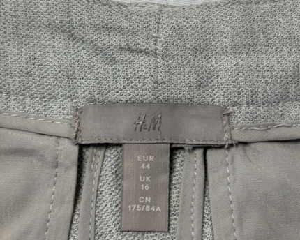 H&M Grey Tailored Ankle Trousers
