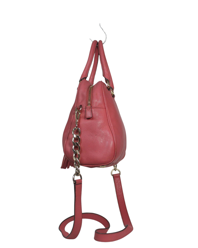 Michael Kors Pink Pebbled Leather Tassel Satchel Bag