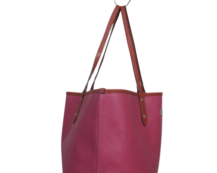 Coach Pink Pebbled Leather City Tote Bag