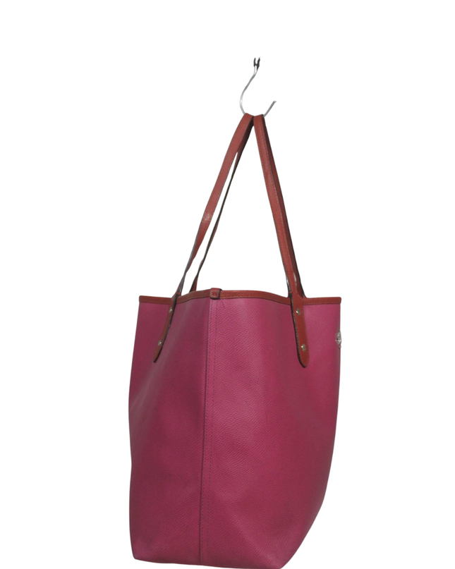 Coach Pink Pebbled Leather City Tote Bag