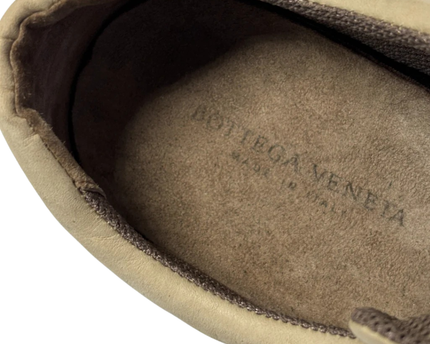 Bottega Veneta Beige Intrecciato Leather Sneakers