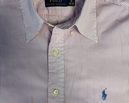 Polo Ralph Lauren Pink Striped Long Sleeve Button Down Shirt