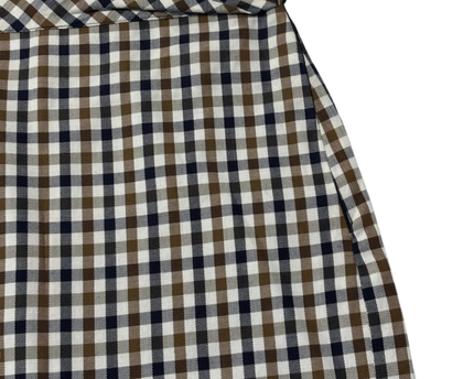 Aquascutum Multicolor Checkered Cotton Mini Skirt