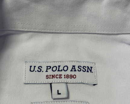 U.S. POLO ASSN. White Slim Fit Long Sleeve Button-Down Shirt