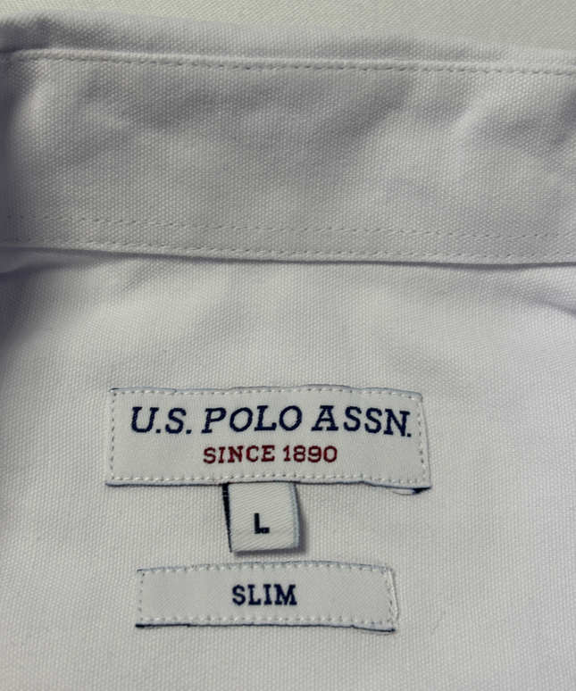 U.S. POLO ASSN. White Slim Fit Long Sleeve Button-Down Shirt