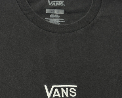 Vans Black Small Embroidered Logo T-Shirt