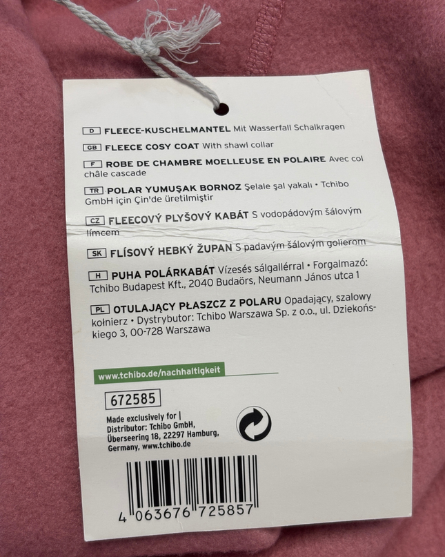 Body Essentials by Tchibo Rose Pink Wrap Coat