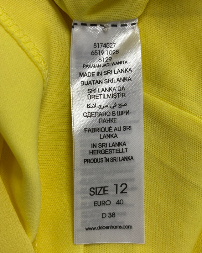 The Collection Debenhams Yellow Embellished Layered Sleeveless Dress