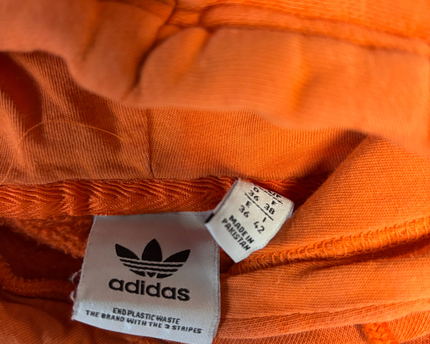 Adidas Originals Orange Embroidered Logo Hoodie
