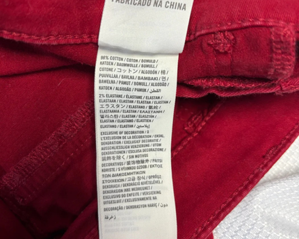 Hollister Red Stretch Skinny Pants