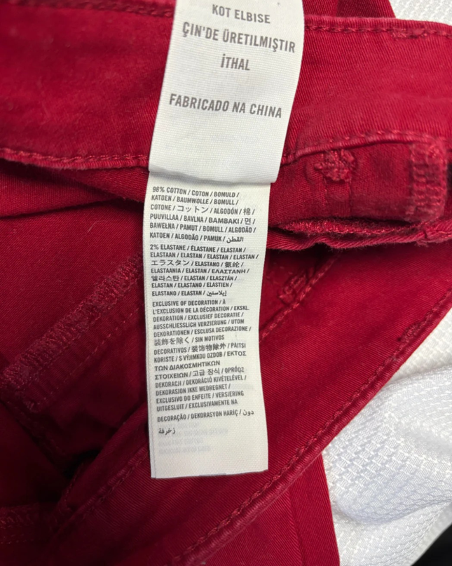 Hollister Red Stretch Skinny Pants