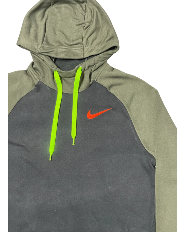 Nike Dark Grey/Olive Green Dri-Fit Activewear Hoodie