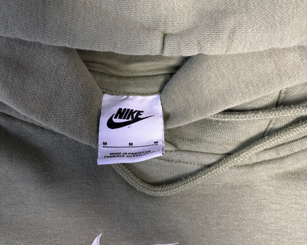 Nike Olive Green Embroidered Mini Swoosh Hoodie