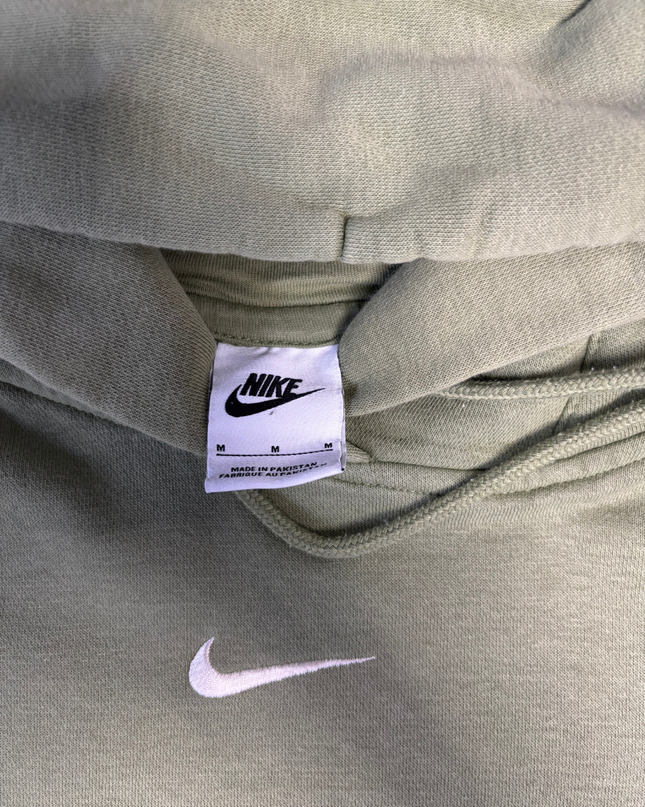 Nike Olive Green Embroidered Mini Swoosh Hoodie