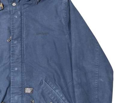 Carhartt Blue Clash Parka Hooded Jacket