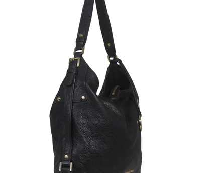 Michael Kors Black Pebbled Leather Hobo Bag