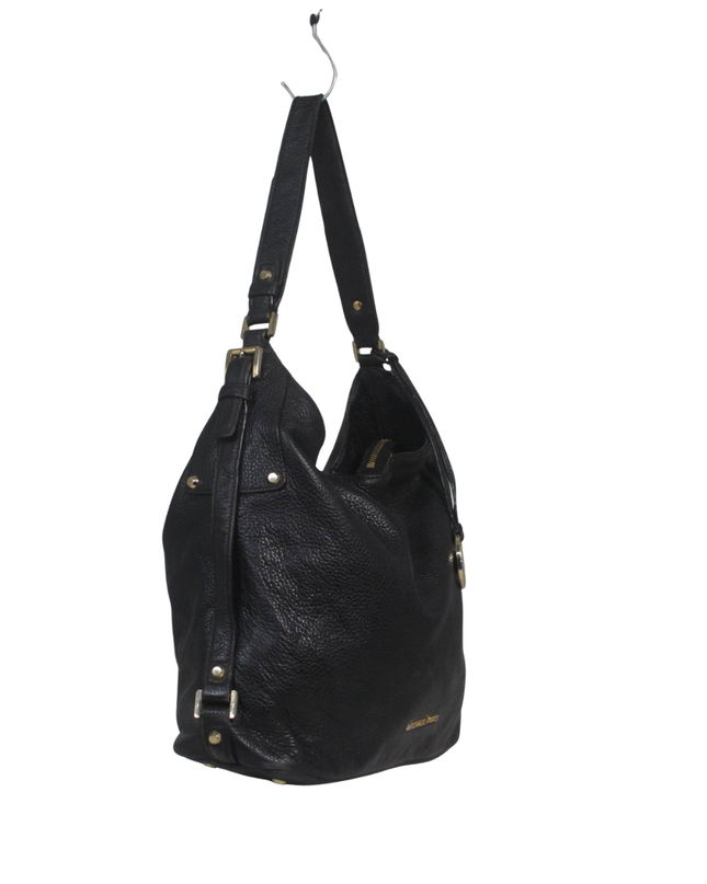 Michael Kors Black Pebbled Leather Hobo Bag