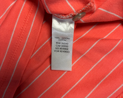 Calvin Klein Coral Striped Polo Shirt