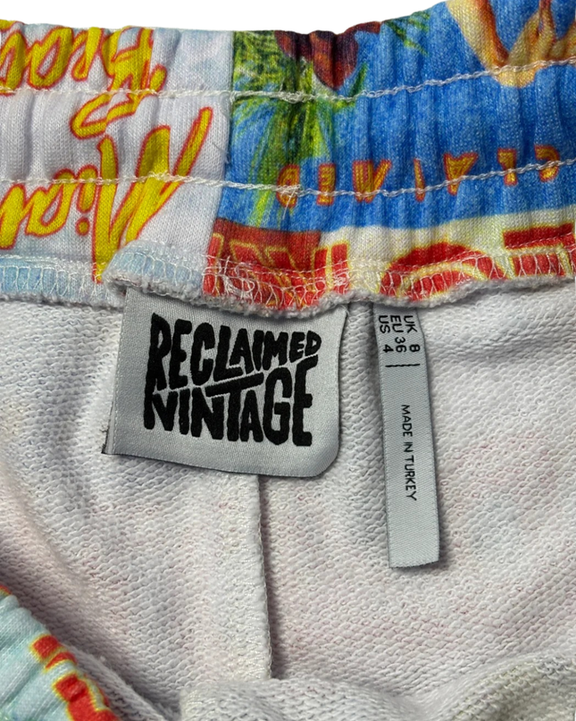Reclaimed Vintage Multicolor Florida Retro Print Shorts