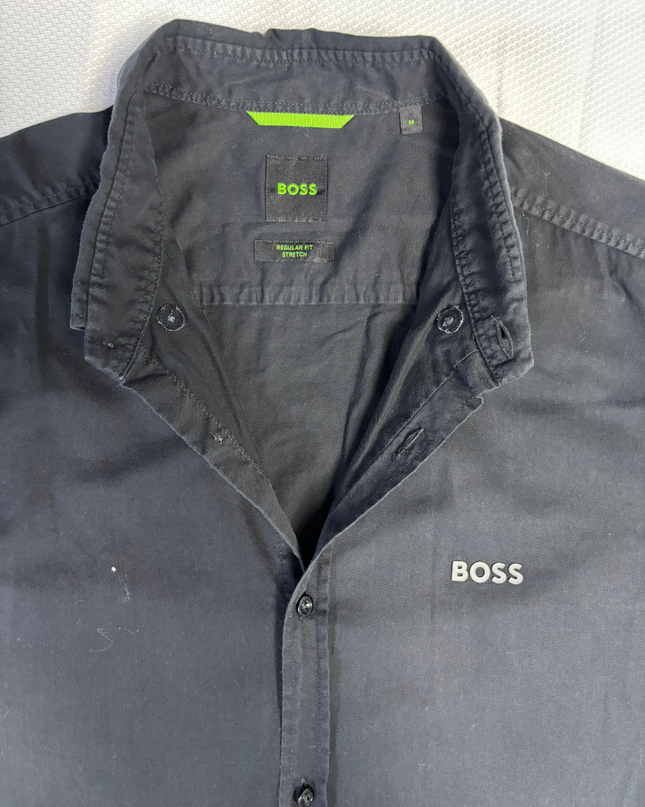 Boss Black Regular Fit Stretch Long-Sleeve Shirt