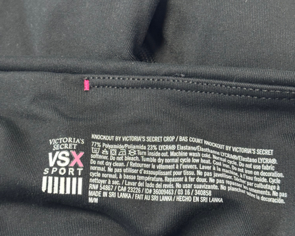 Victoria's Secret VSX Sport Black Knockout Crop Leggings
