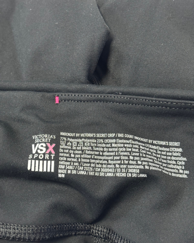 Victoria's Secret VSX Sport Black Knockout Crop Leggings