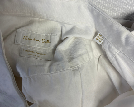 Massimo Dutti Classic White Long Sleeve Button-Down Shirt