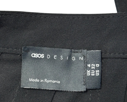 ASOS DESIGN Black Suspender Mini Skirt