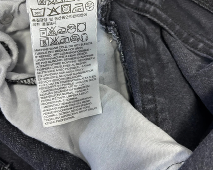 Levi's Black Faded Straight Leg Jeans