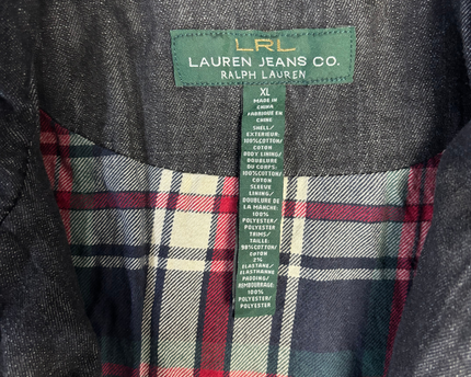 Jeans Co. Ralph Lauren Grey Quilted Denim Jacket